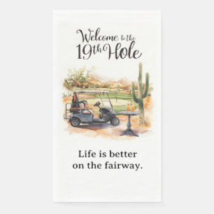 Serviette En Papier Golf Bienvenue à la maison du golfeur FOR cocktai