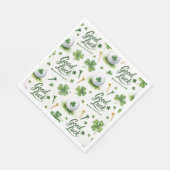 Serviette En Papier Golf Bonne Chance avec trèfle Saint-Patrick (Coin)