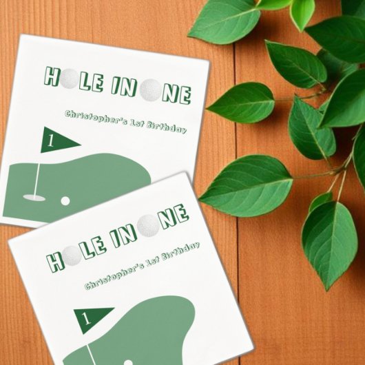 Serviette En Papier Golf Boy 1er Anniversaire