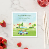 Serviette En Papier Golf Cart Scenic Custom 60th Birthday (En situation)