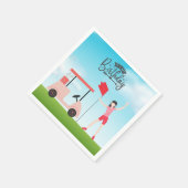 Serviette En Papier Golf C'est ma femme d'anniversaire golfeuse sur ve (Coin)