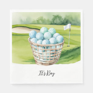 Serviette En Papier Golf C'est un garçon pour la baby shower