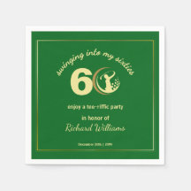 Golf Classic Vert Joueur Doré 60e Anniversaire In