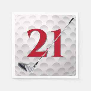 Serviette En Papier Golf Club 21e anniversaire