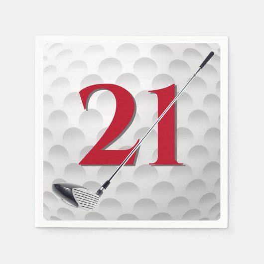 Serviette En Papier Golf Club 21e anniversaire (Devant)