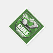 Serviette En Papier Golf Club NAME Pro Golfer Player Personnalisé (Coin)