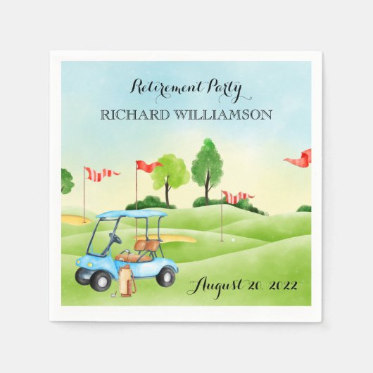 Serviette En Papier Golf de la partie de retraite (Devant)