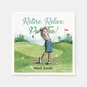 Serviette En Papier Golf de retraite par tee partie golf sur le terrai