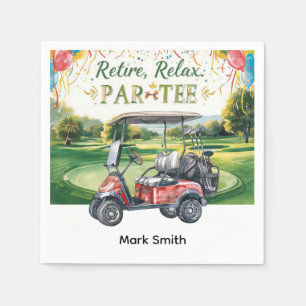 Serviette En Papier Golf de retraite par tee partie golf sur le terrai