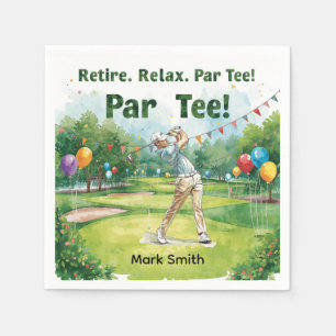 Serviette En Papier Golf de retraite par tee partie golf sur le terrai