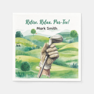 Serviette En Papier Golf de retraite par tee partie golf sur le terrai