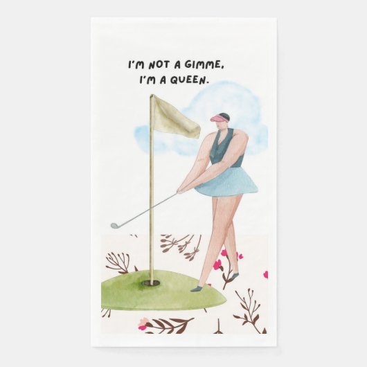 Serviette En Papier Golf drôle Dire pour Golfer (Devant)