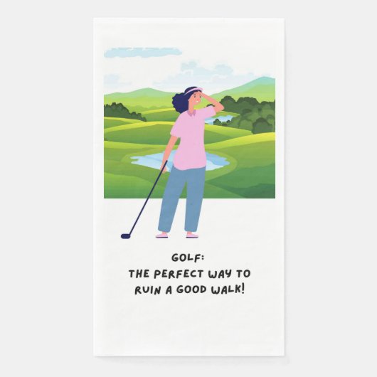Serviette En Papier Golf drôle dire sur golfeur (Devant)