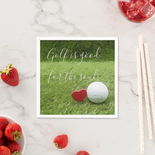 Serviette En Papier Golf est bon pour l'âme Napkin (En situation)