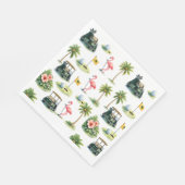 Serviette En Papier Golf Floride sur le thème du flamant rose (Coin)