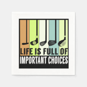 Serviette En Papier Golf Funny Life Choices Clubs