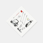 Serviette En Papier Golf Golfing (Coin)