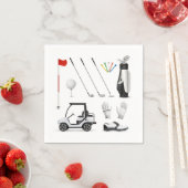 Serviette En Papier Golf Golfing Anniversaire (En situation)