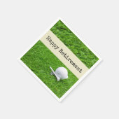 Serviette En Papier Golf Happy retirement with golf Golf and tee (Coin)