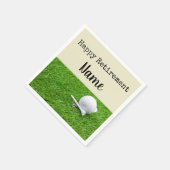 Serviette En Papier Golf Happy retirement with golf Golf and tee (Coin)