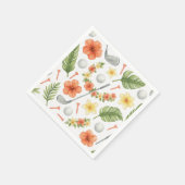 Serviette En Papier Golf Hawaii thème pour Hawaiian Golfer Party (Coin)