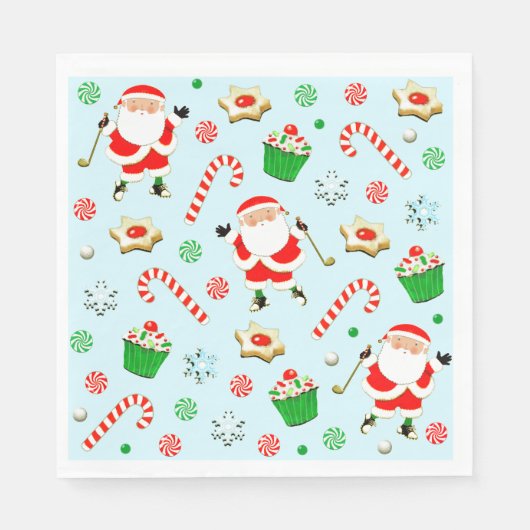 Serviette En Papier Golf Holiday Party (Devant)