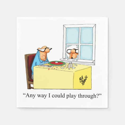 Serviette En Papier Golf Humour Cocktail Party Napkins (Devant)