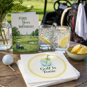 Serviette En Papier Golf Is Tonic - Serviettes en design verre citron 