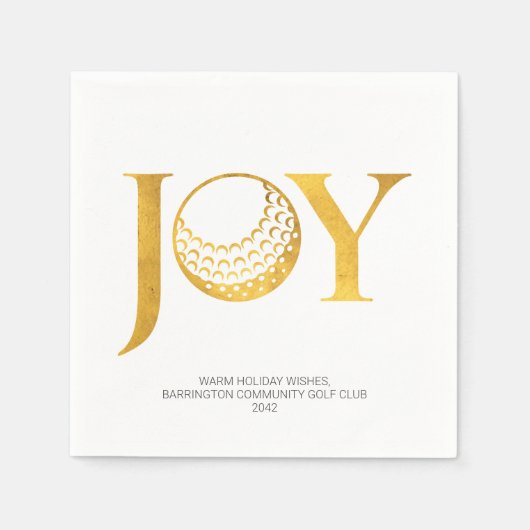 Serviette En Papier Golf Joy & Peace Christmas (Devant)