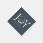 Serviette En Papier Golf Joy & Peace Navy Blue Christmas (Coin)