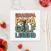 Serviette En Papier Golf Legend Grand Papa (En situation)