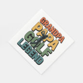 Serviette En Papier Golf Legend Grand Papa (Coin)