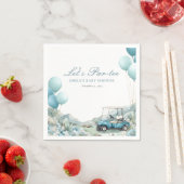 Serviette En Papier Golf Let's Par-tee Blue Baby Shower (En situation)