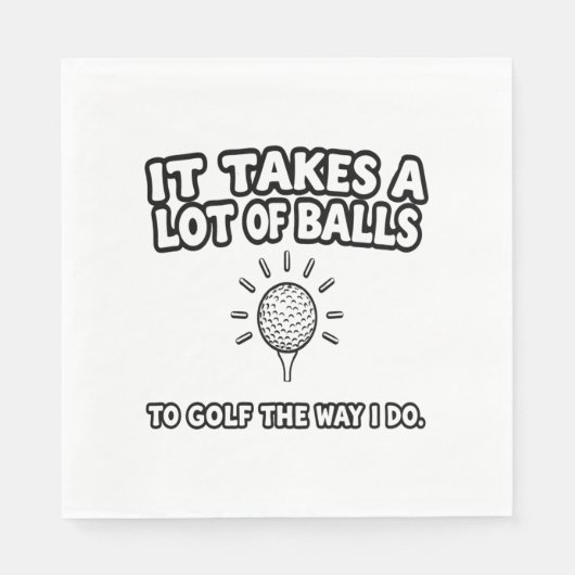 Serviette En Papier Golf Lover T-Shirt Design (Devant)