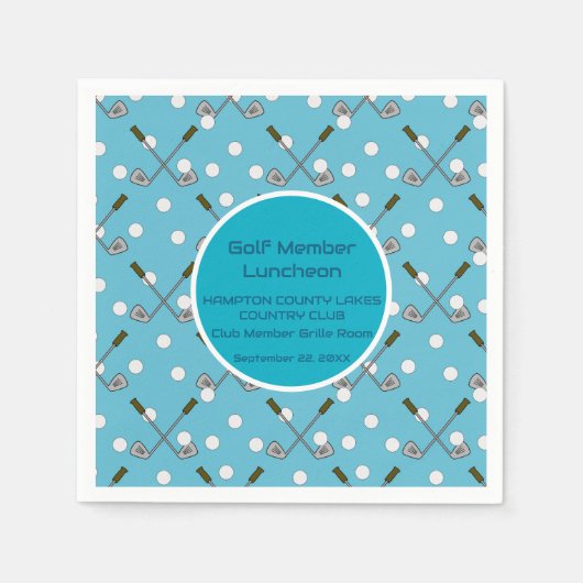 Serviette En Papier Golf Membre Événement spécial Napkins (Devant)