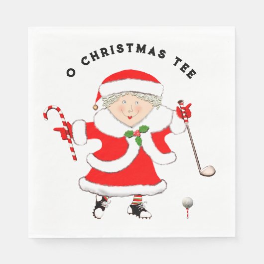 Serviette En Papier Golf Noël (Devant)