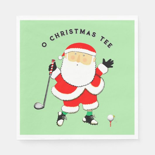 Serviette En Papier Golf Noël (Devant)