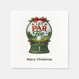 Serviette En Papier Golf Noël Allons au Par-Tee