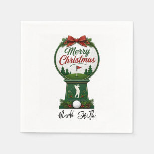 Serviette En Papier Golf Noël Allons au Par-Tee