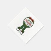 Serviette En Papier Golf Noël Allons au Par-Tee (Coin)