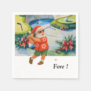 Serviette En Papier Golf Noël été juillet Hawaii thème