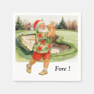 Serviette En Papier Golf Noël été juillet Hawaii thème