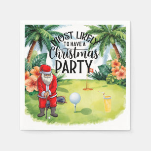 Serviette En Papier Golf Noël Plus susceptible d'avoir une fête de Noë
