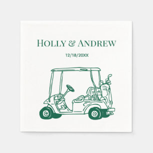 Serviette En Papier Golf Panier Golf Bag Golf Club Mariage do-it-yours