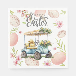 Serviette En Papier Golf Pâques pour golfeur aquarelle Printemps