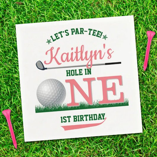 Serviette En Papier Golf PAR-TEE 1er anniversaire