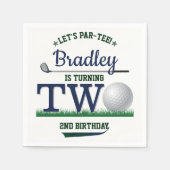 Serviette En Papier Golf PAR-TEE 2e anniversaire (Devant)