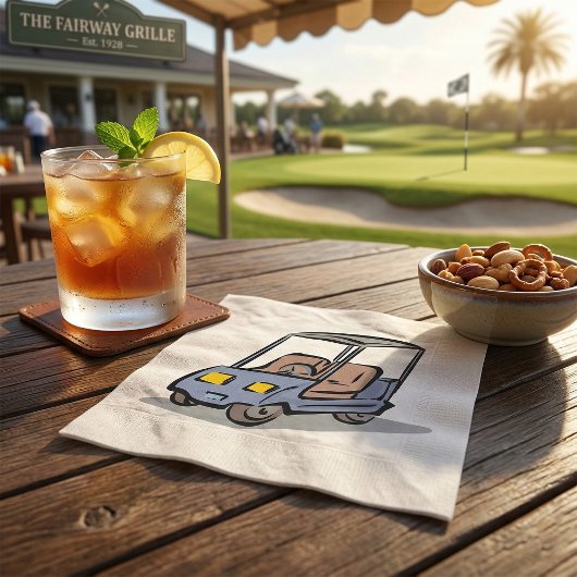 Serviette En Papier Golf Part Fun Sport Véhicule
