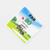 Serviette En Papier Golf Party 80e anniversaire (Coin)