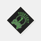 Serviette En Papier Golf personnalisé AJOUTER NOM Retro Pro Golfer Swi (Coin)